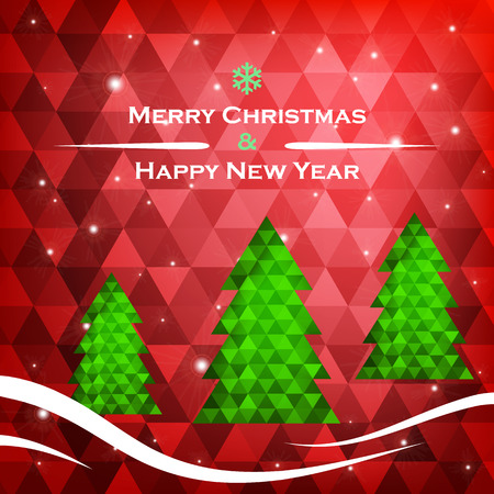 Christmas Greeting Card, vector illustrationのイラスト素材