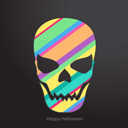 Conceptual human skull. Vector illustration.のイラスト素材