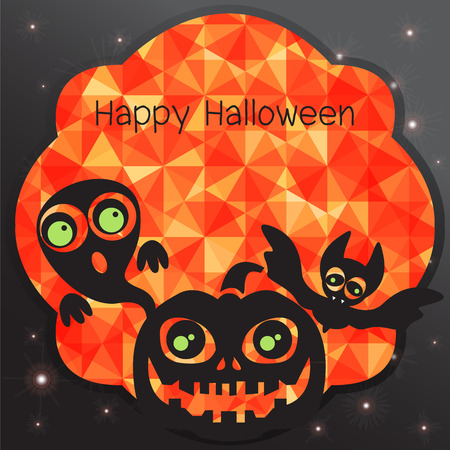 Happy Halloween icon. Vector illustration.のイラスト素材