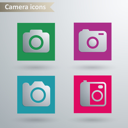 Camera iconsのイラスト素材