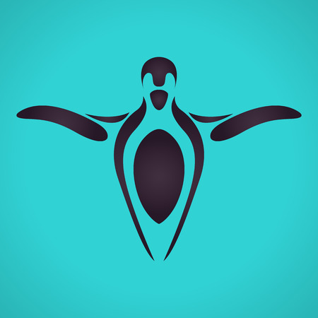 penguin icon vectorのイラスト素材