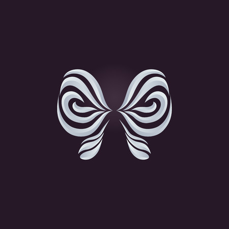 Abstract vector design template, Butterfly icon.のイラスト素材