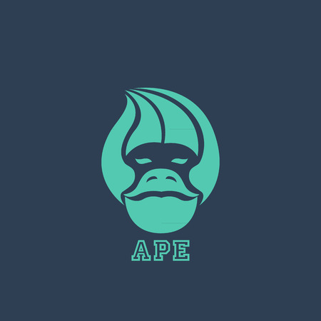 Ape logo vectorのイラスト素材