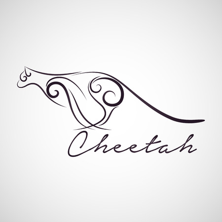 Cheetah logo vectorのイラスト素材