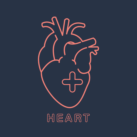 Heart medical icon vectorのイラスト素材