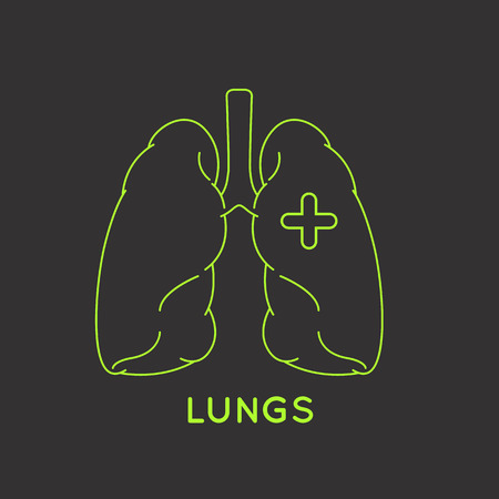 lungs medical  vectorのイラスト素材