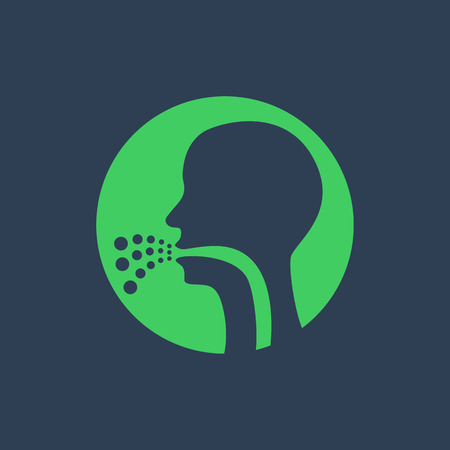 Coughing icon vectorのイラスト素材