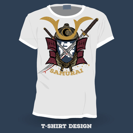 samurai / T-Shirt Design / Print Designのイラスト素材