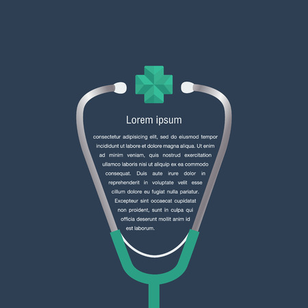 Stethoscope background. Medical concept. Vector illustrationのイラスト素材