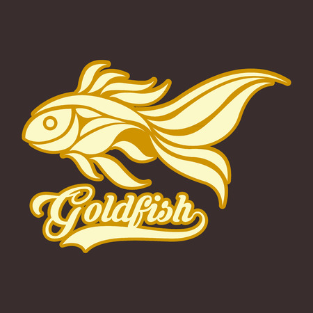 Goldfish logo vectorのイラスト素材