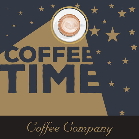 Vintage coffee time backgroundのイラスト素材