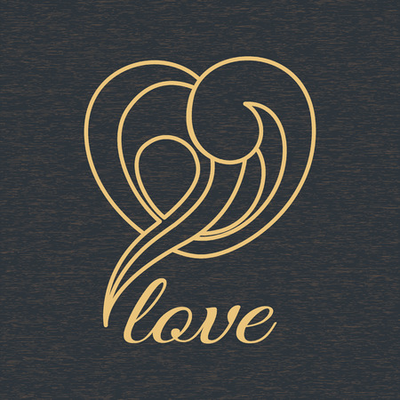 Heart shape vector design templateのイラスト素材