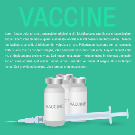 Syringe and vaccine vectorのイラスト素材