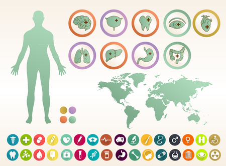 Medical Infographic  setのイラスト素材