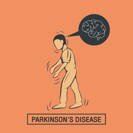 PARKINSON'S DISEASE vector logo icon design templateのイラスト素材