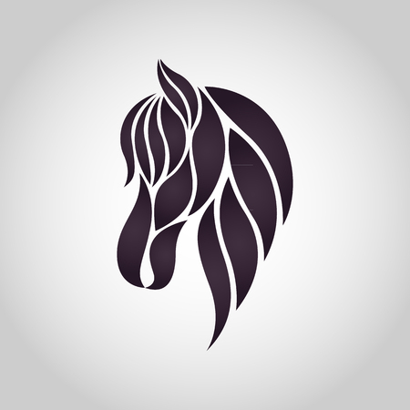 Horse logo vector icon designのイラスト素材