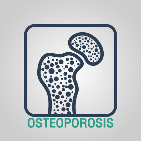 OSTEOPOROSIS vector logo icon designのイラスト素材