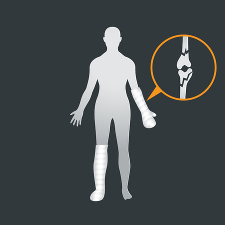 Traumatology and trauma surgery  vector icon designのイラスト素材
