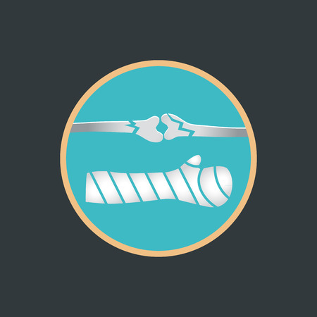 Traumatology and trauma surgery  vector icon designのイラスト素材