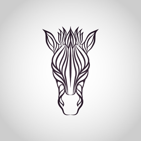 Zebra logo vector icon design illustrations.のイラスト素材