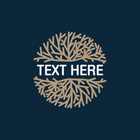 coral logo vector icon design templateのイラスト素材