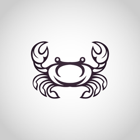 Crab logo vector icon designのイラスト素材