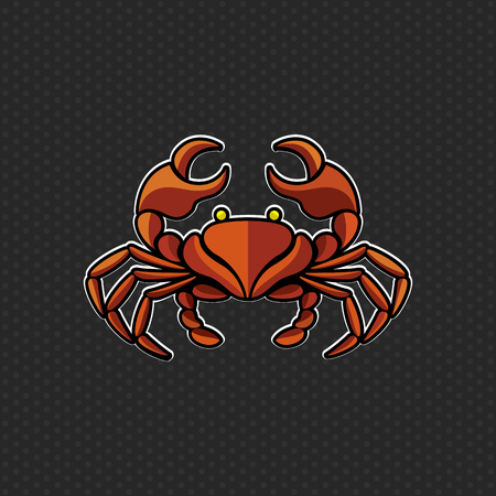 crab logo design template ,crab head icon Vector illustrationのイラスト素材