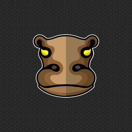Hippo design template. Vector illustrationのイラスト素材