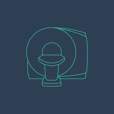 CT Scanner machine icon vector symbolのイラスト素材