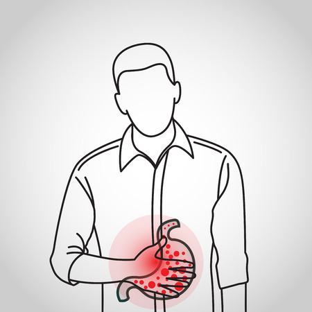 Indigestion vector icon illustrationのイラスト素材