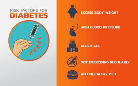 Diabetes icon design, info-graphic health, medical info-graphic. Vector illustration.のイラスト素材