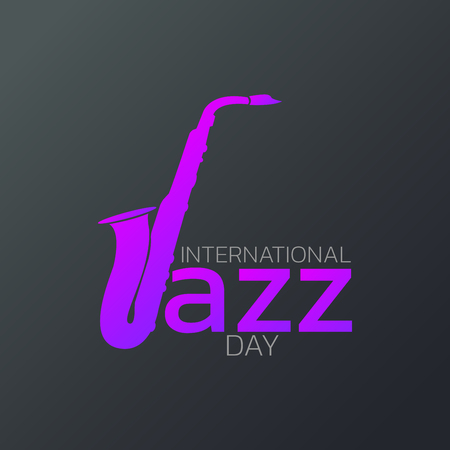 International Jazz Day logo icon design, vector illustration.のイラスト素材