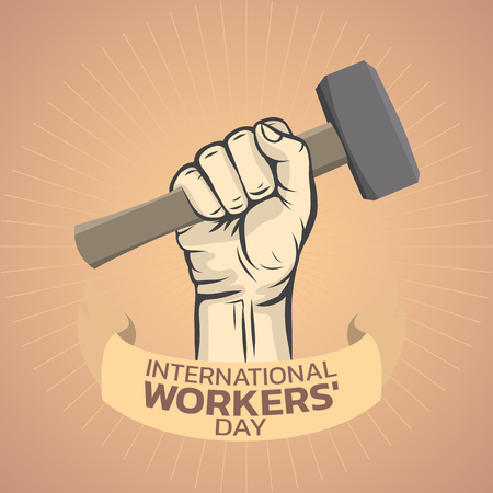 International Workers Day icon design, vector illustrationのイラスト素材