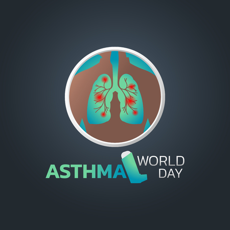 World Asthma Day icon design, vector illustrationのイラスト素材