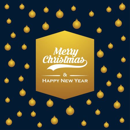 merry christmas golden card backgroundのイラスト素材
