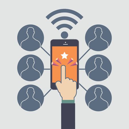 Influencers icon vector, blogger symbolのイラスト素材