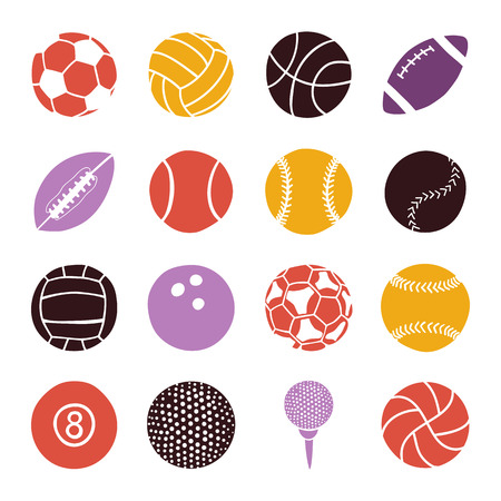 set of sports ballsのイラスト素材