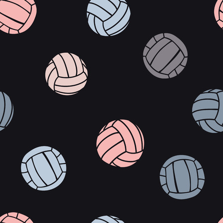 seamless pattern: sports ballsのイラスト素材
