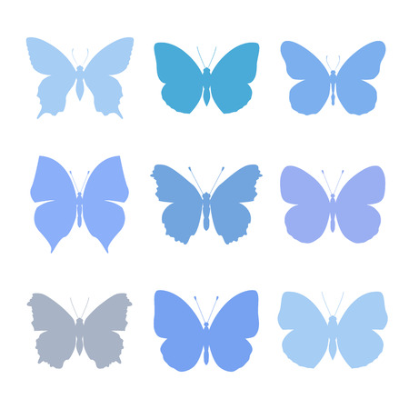 set butterflyのイラスト素材