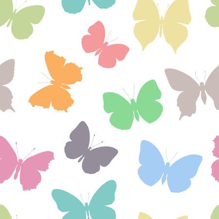colored seamless pattern butterflyのイラスト素材