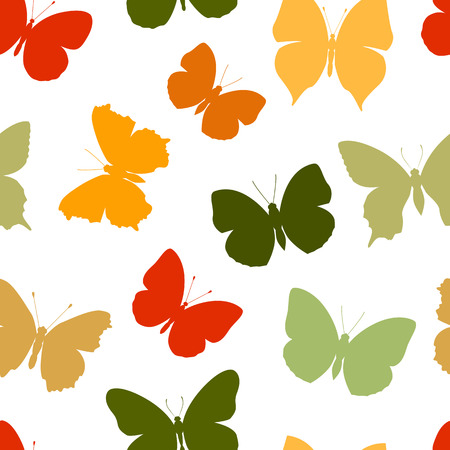 colored seamless pattern butterflyのイラスト素材