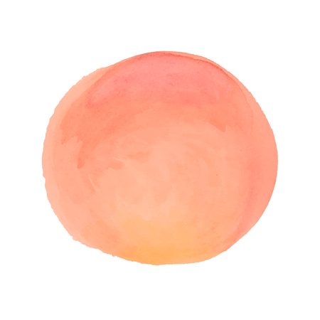 vector brush strokes circles of paint on white background. watercolorのイラスト素材