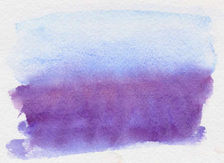 Hand drawn illustration: blue and purple watercolor paint stainの写真素材