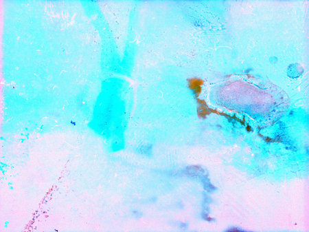 Blank grained and scratched film strip texture background. old film effectの写真素材