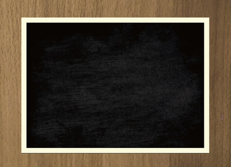 Empty Blank chalkboard in wooden frameの写真素材
