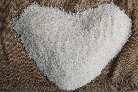 uncooked jasmine riceの写真素材