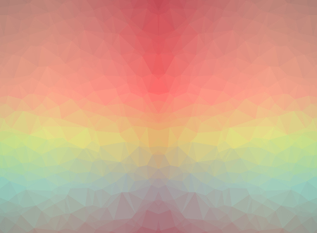 orange, yellow and blue abstract background of triangles low polyの写真素材
