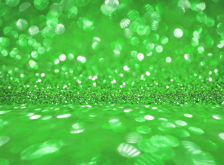 green glitter bokeh abstract backgroundの写真素材