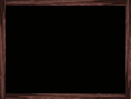 blank blackboard with wooden frameの写真素材