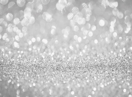 silver glitter bokeh texture abstract backgroundの写真素材